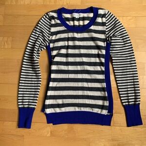 Striped long sleeve sweater